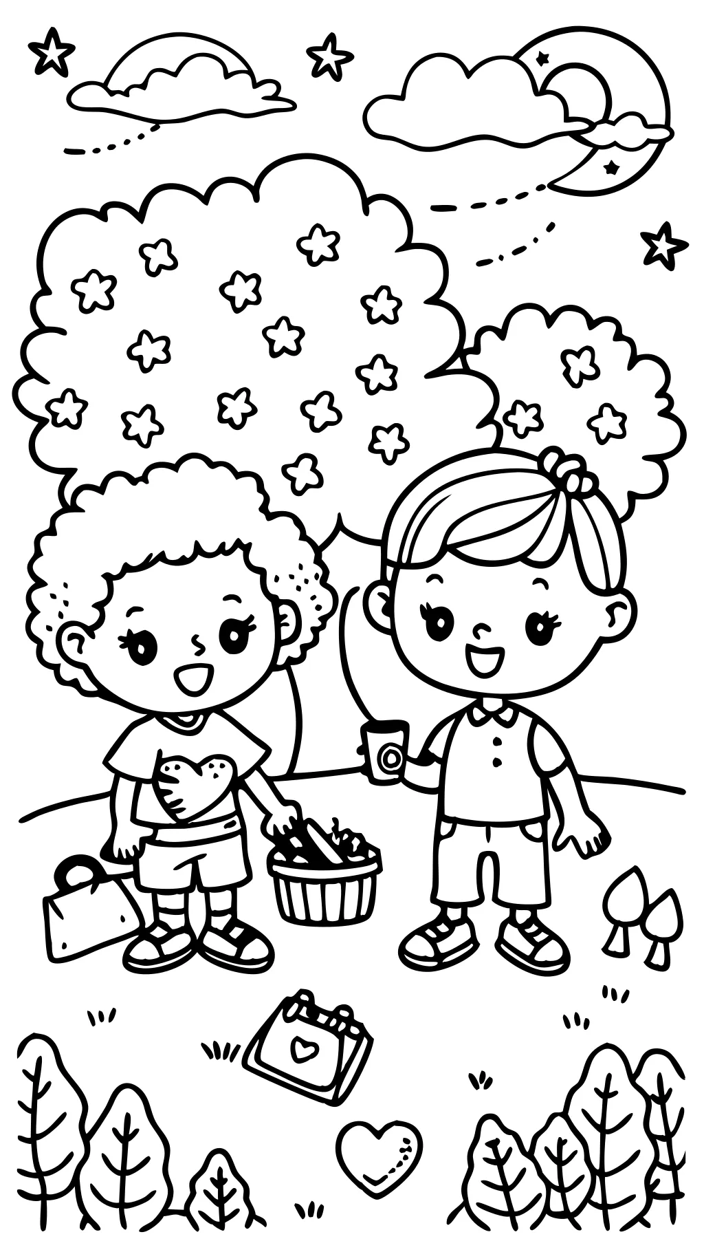 coloriage d’amitié BFF